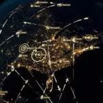 Flight Schedule Management for Calgary Airport Authority collaboration between Copenhagen Optimization and Airport Hive - flights over North America image.